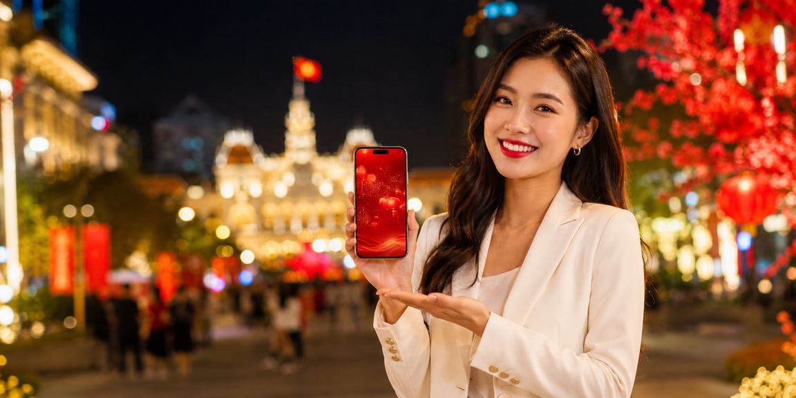 Người dùng tại TP.HCM truy cập 7447 trên điện thoại trong lễ hội